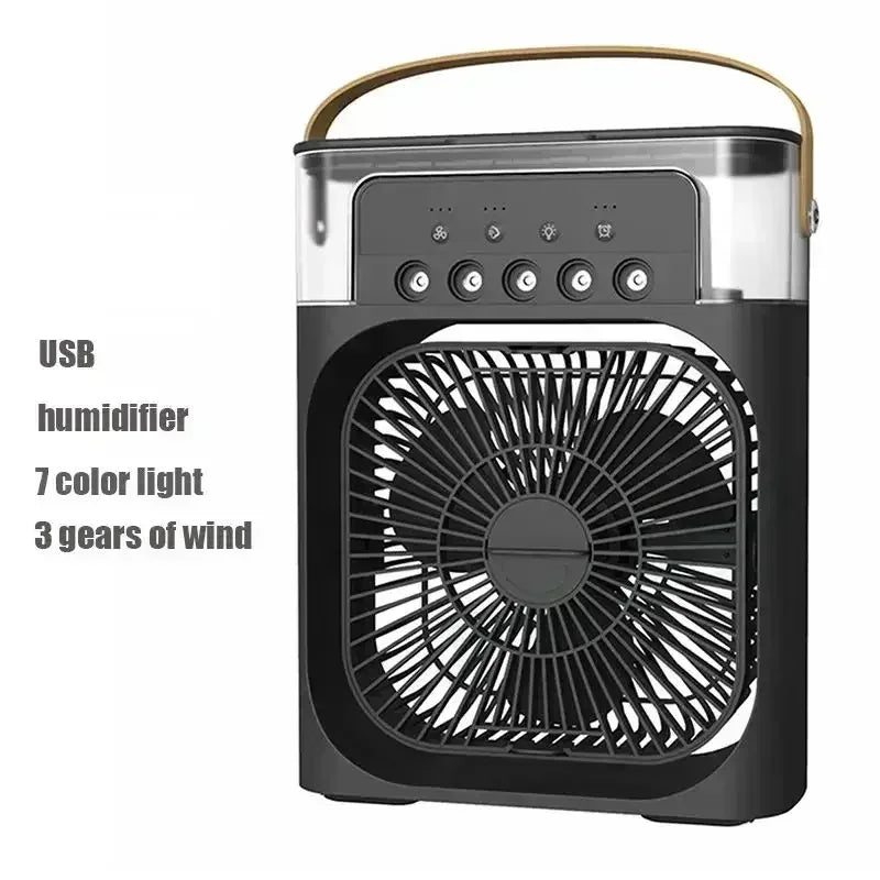 Mini Ventilateur Rafraîcheur d'Air 3-en-1 avec Brumisation